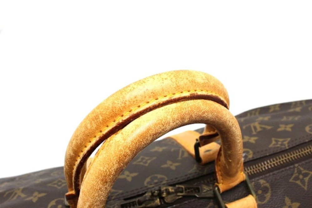 Louis Vuitton Keepall Monogram Boston Bag Brown